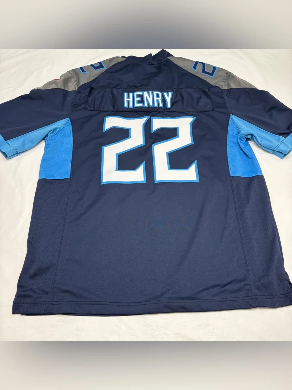 Nike Dri Fit Jersey Navy NFL Tennessee Titans Derrick Henry #22 Men's XXL